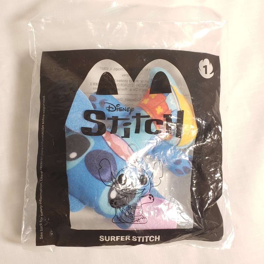 NEW 2022 McDonald's Happy Meal Disney STITCH Kids Toy #1 Surfer Stitch